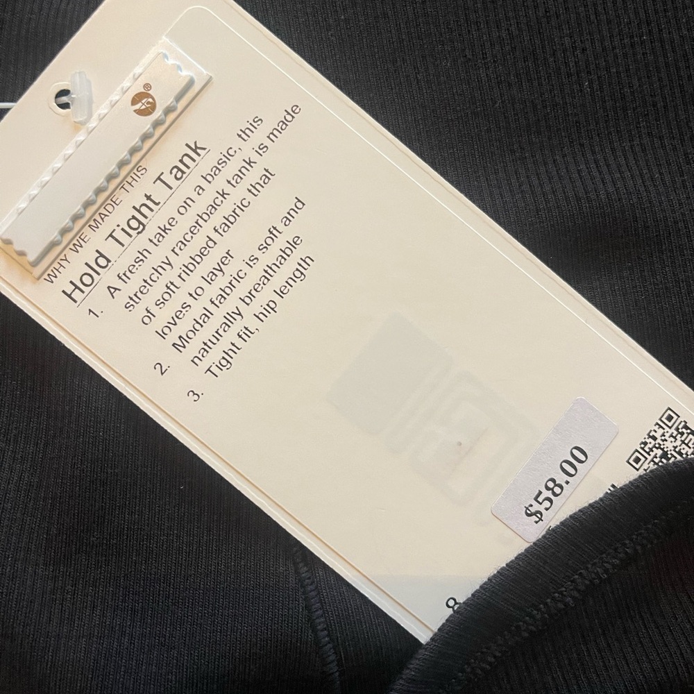 lululemon athletica Black Hold Tight Tank